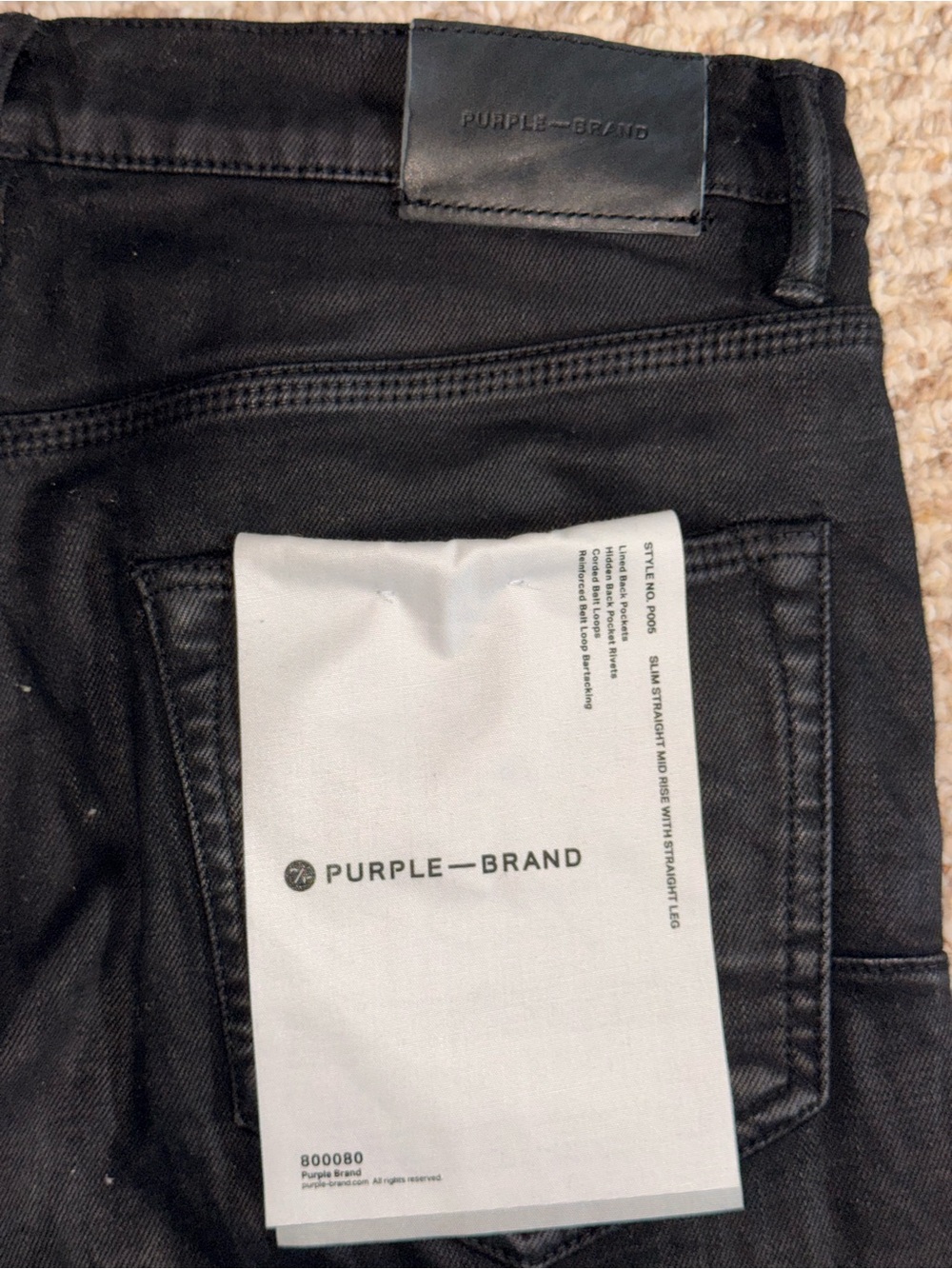 Purple Brand Men’s Slim Straight Jeans in Black